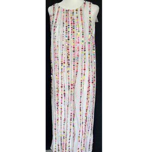 Dolan/Anthropologie Size Small White Sleeveless Sequined Maxi Shift